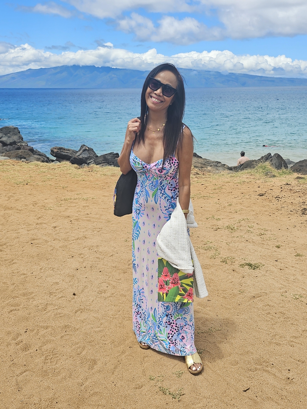 Lily Pastel Floral Maxi Dress - Pink, Blue, Green